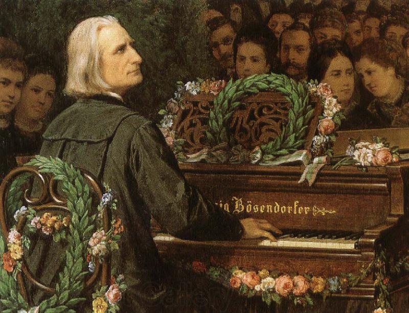 george bernard shaw franz liszt playing a piano built by ludwig bose. Norge oil painting art
